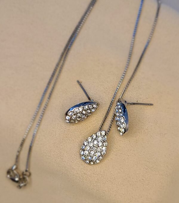Zircon Brilliance Pendant & Earrings Set - Image 3