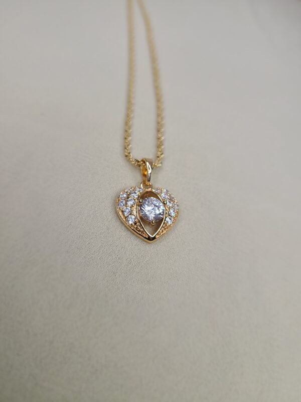 Eternal Love Heart Zircon Necklace & Earrings Set - Image 4