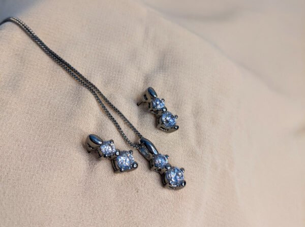 Zircon Elegance Pendant & Earrings Set - Image 5