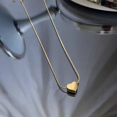 Golden Heart Pendant Necklace