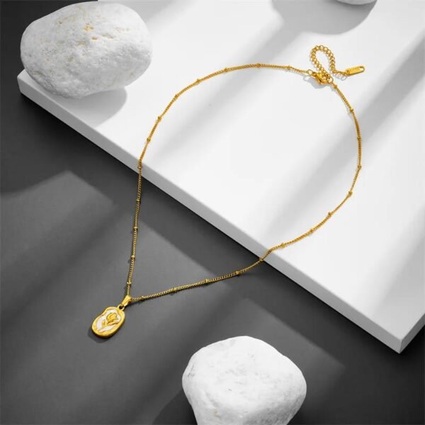 Golden Bloom Stainless Steel Pendant - Image 4