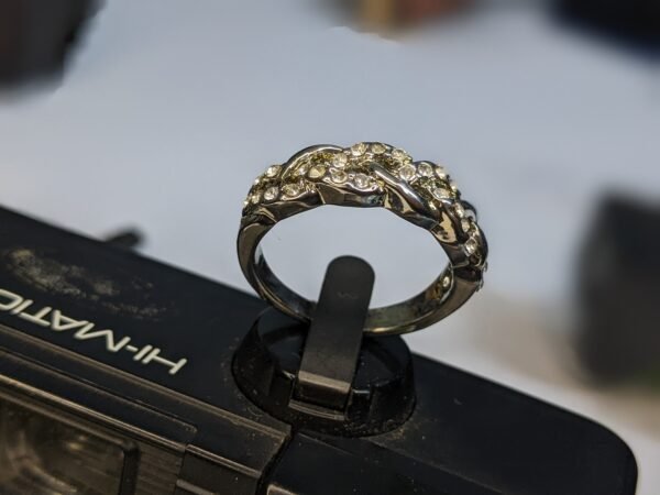 Stylish Silver Zircon Ring - Image 5