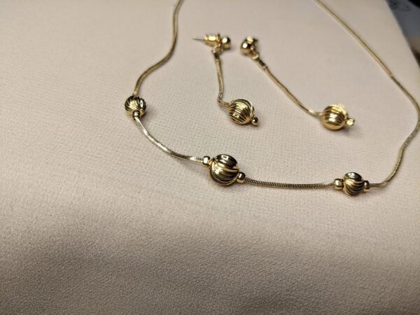 Celeste Shine Necklace & Long Earrings Set - Image 4