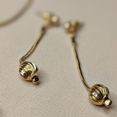 Celeste Shine Necklace & Long Earrings Set