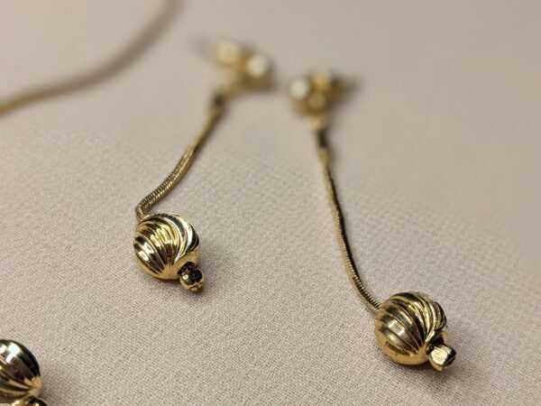 Celeste Shine Necklace & Long Earrings Set
