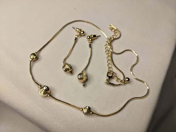 Celeste Shine Necklace & Long Earrings Set - Image 6