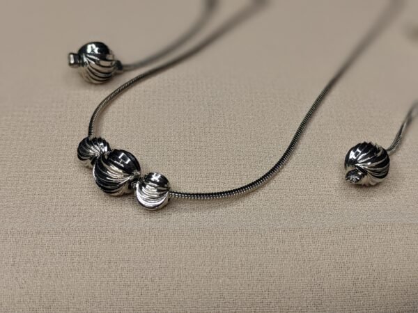 Celeste Shine Necklace & Long Earrings Set - Image 8