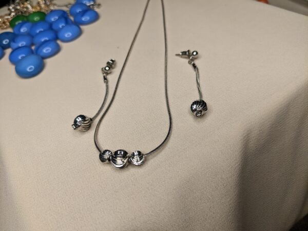 Celeste Shine Necklace & Long Earrings Set - Image 9