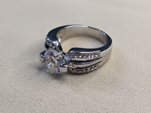 Silver Zircon Ring - Image 7