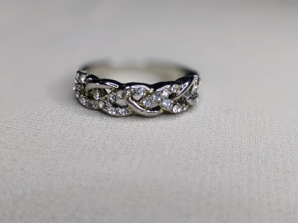 Stylish Silver Zircon Ring - Image 6