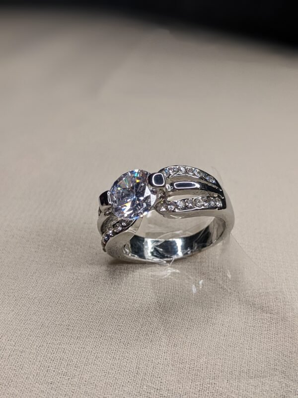 Silver Zircon Ring - Image 9