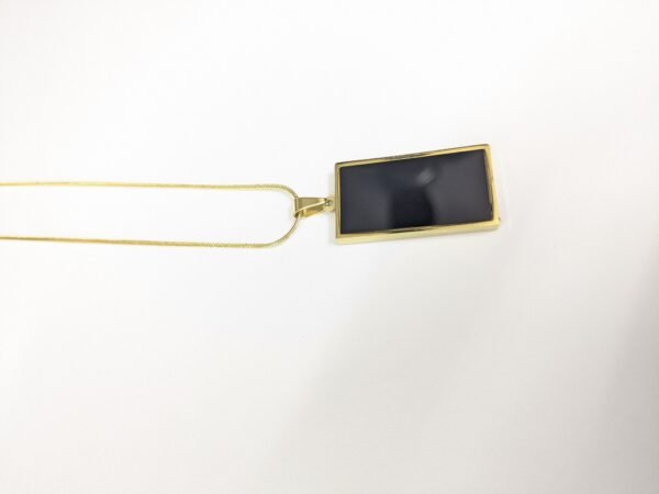 Elegant Double-Sided Reversible Pendant Necklace – Black Onyx & Mother of Pearl - Image 8