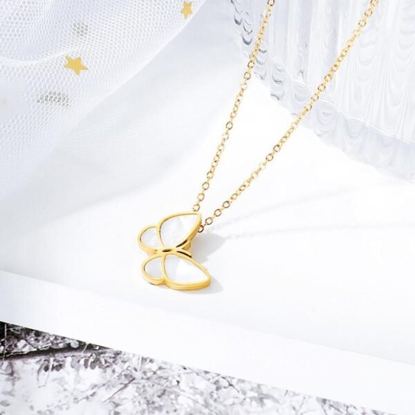 Elegant Butterfly Pendant Necklace – 18K Gold Plated - Image 2