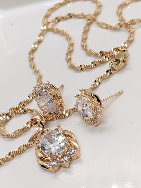 Glowing Grace Zircon Pendant & Earrings Set - Image 6