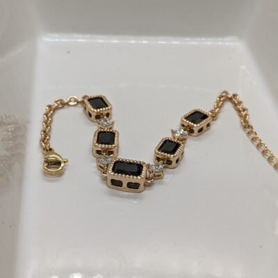 Midnight Zircon Elegance Bracelet