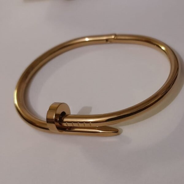 18K Gold Plated Nail Bangle - Image 2