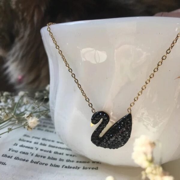 Black Swan Pendant Necklace - Image 2