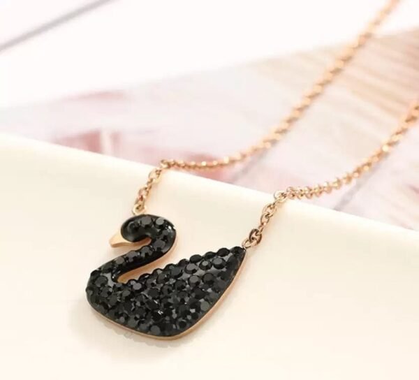 Black Swan Pendant Necklace