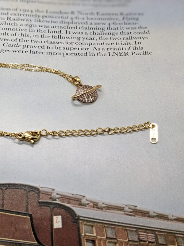 Elegant Gold Orbit Pendant - Image 3