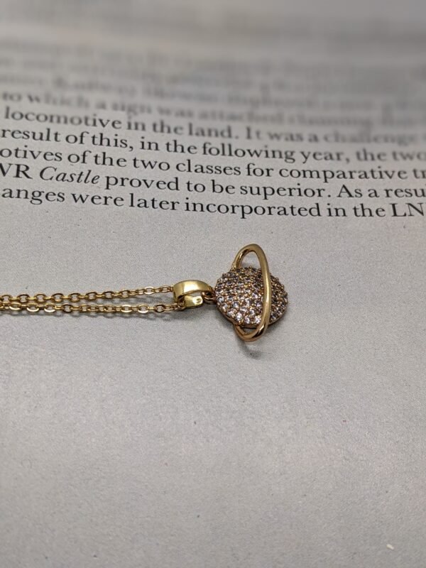 Elegant Gold Orbit Pendant - Image 4