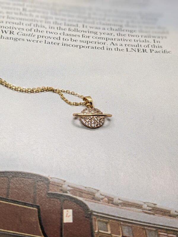Elegant Gold Orbit Pendant - Image 5