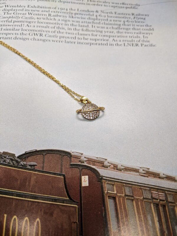 Elegant Gold Orbit Pendant - Image 6