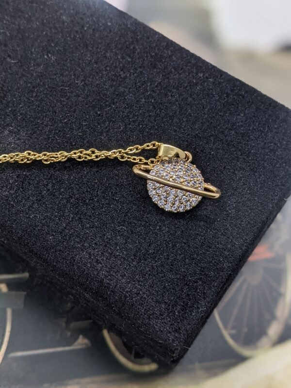Elegant Gold Orbit Pendant - Image 7