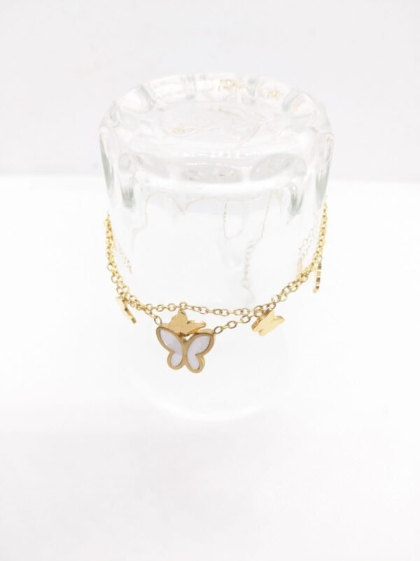 Gold Butterfly Charm Bracelet - Image 6