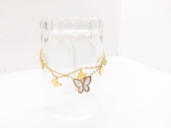 Gold Butterfly Charm Bracelet - Image 7