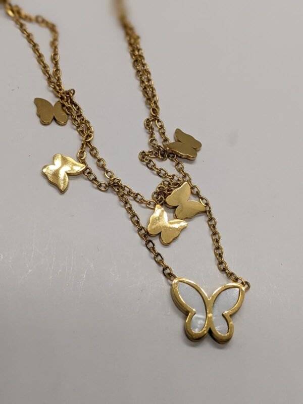 Gold Butterfly Charm Bracelet - Image 3