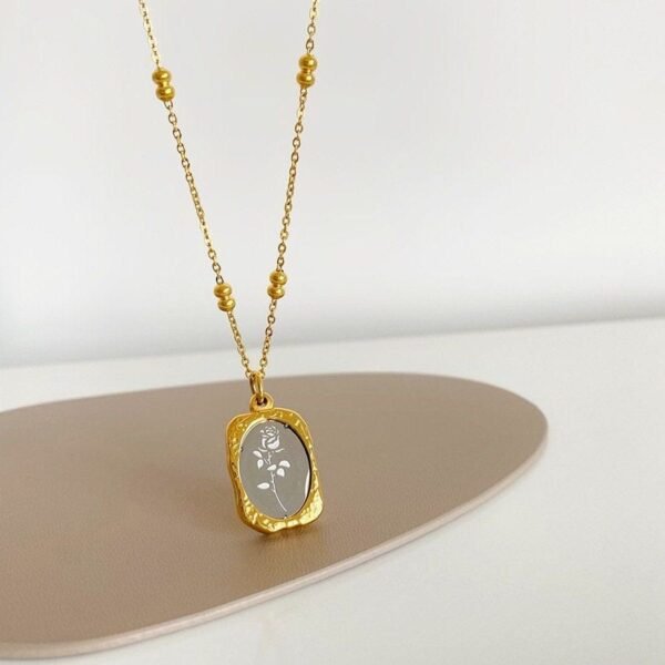 Golden Blossom Pendant Necklace - Image 9
