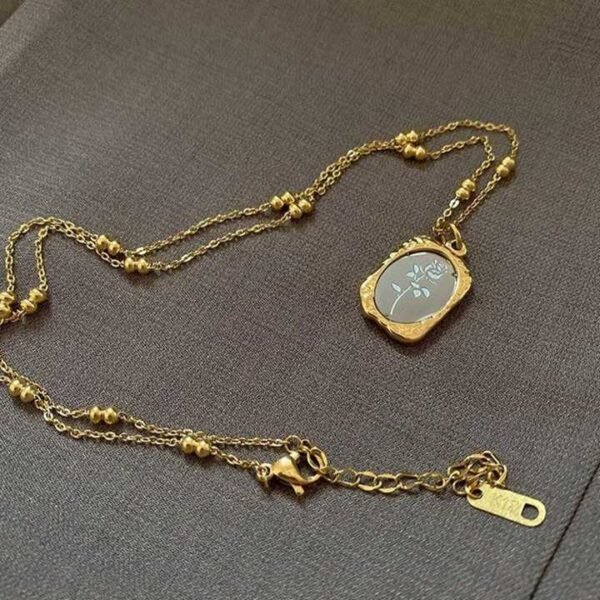 Golden Blossom Pendant Necklace - Image 2