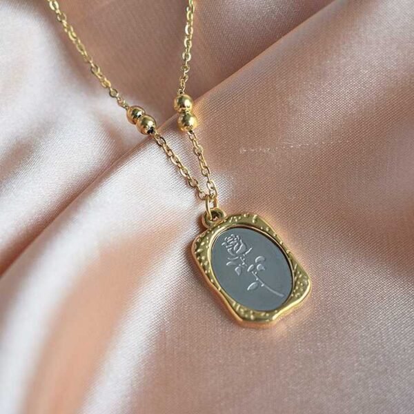 Golden Blossom Pendant Necklace - Image 3