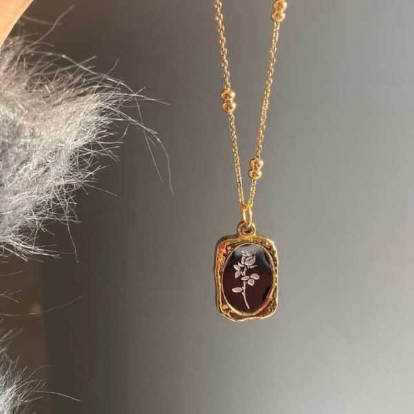 Golden Blossom Pendant Necklace
