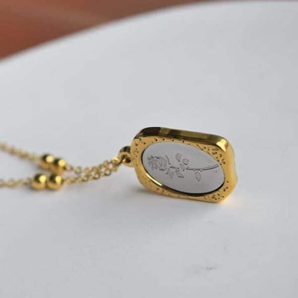 Golden Blossom Pendant Necklace - Image 4