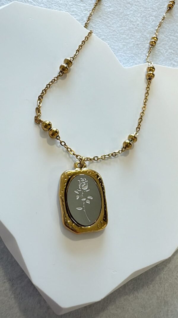 Golden Blossom Pendant Necklace - Image 5