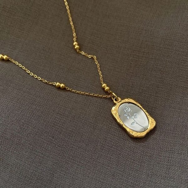 Golden Blossom Pendant Necklace - Image 7