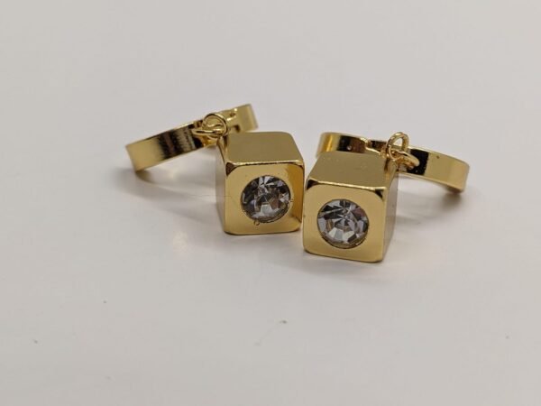 Luxe Cube Zircon Earrings - Image 7