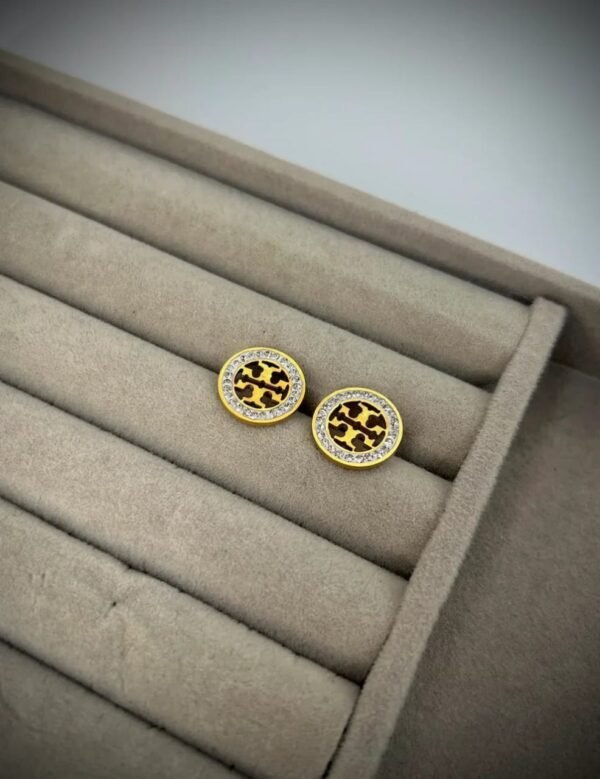 Tory-Inspired Gold Plated Stud Earrings