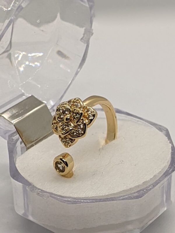 Golden Bloom Adjustable Ring - Image 2