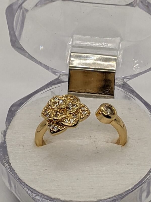 Golden Bloom Adjustable Ring - Image 4