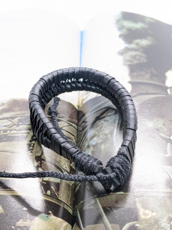 Men’s Braided Leather Bracelet - Image 3