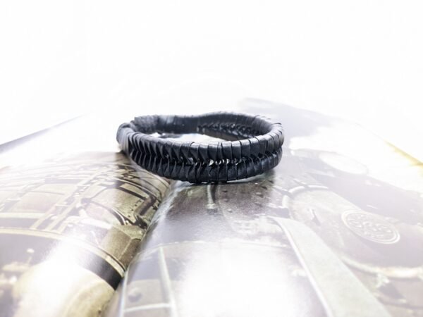 Men’s Braided Leather Bracelet - Image 4