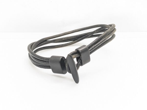 Minimal Leather Loop Cuff - Image 2